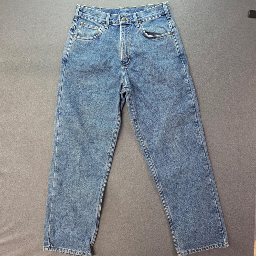 Carhartt B172 DST Flannel Lined Relaxed Fit Jeans Blue Denim Mens 32x30